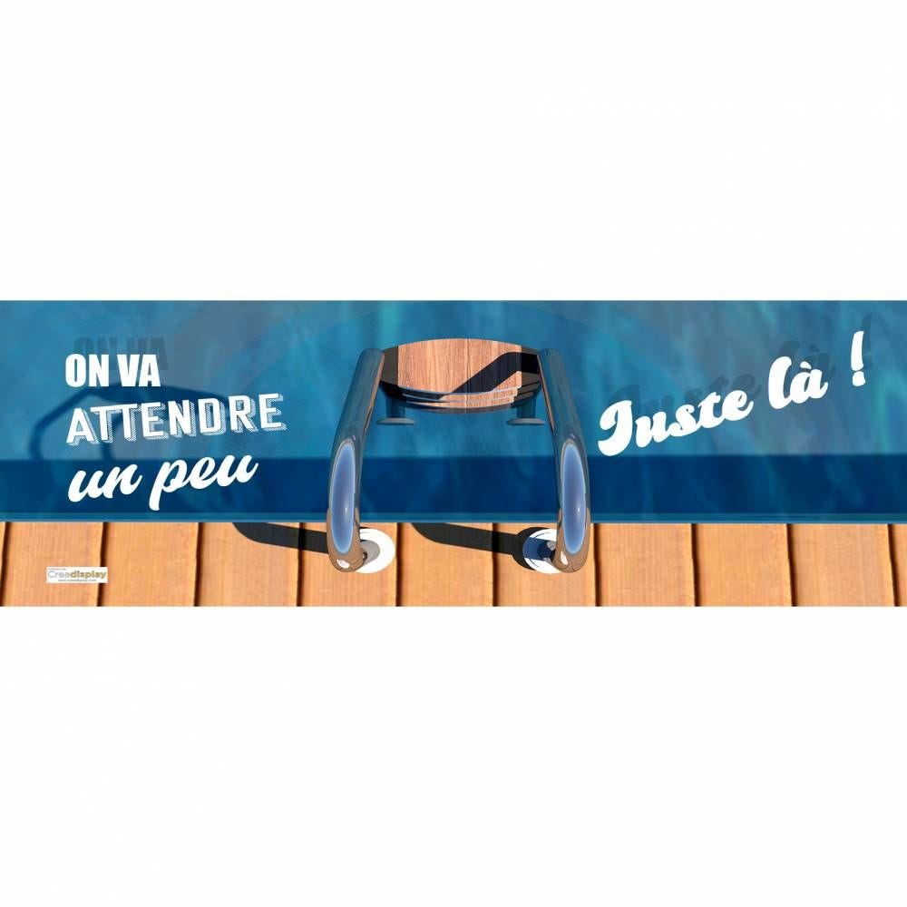 Adhésif de sol - On va attendre - 60x20 cm - Vendu par 12 Adhésif de sol - On va attendre - 60x20 cm - Vendu par 12
