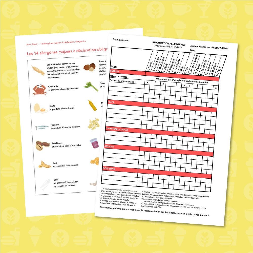 Cours en ligne pour construire son tableau allergènes Cours en ligne pour construire son tableau allergènes