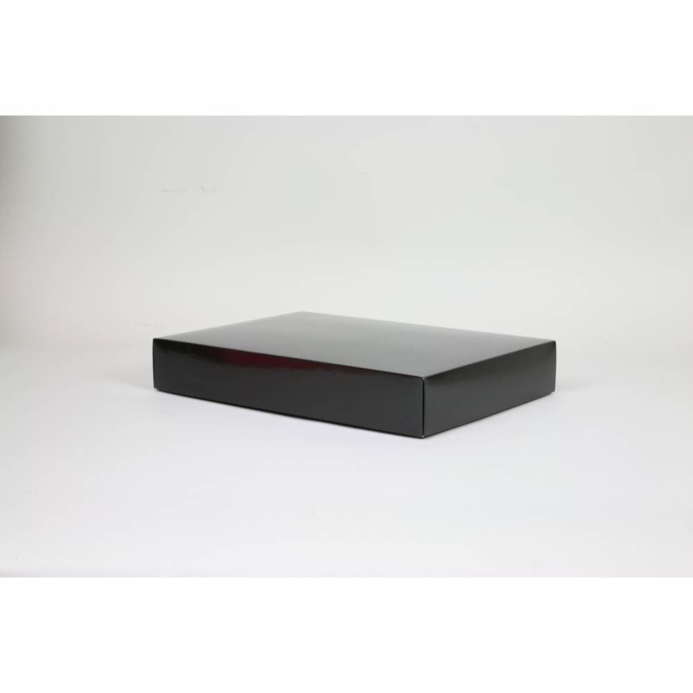 Boîte cloche cadeau CAMPANA noir brillant 37x26x7 cm par 50
