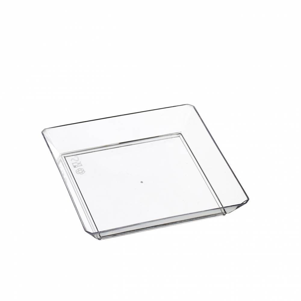 Assiette Quartz 100x100 mm transparente - par 200