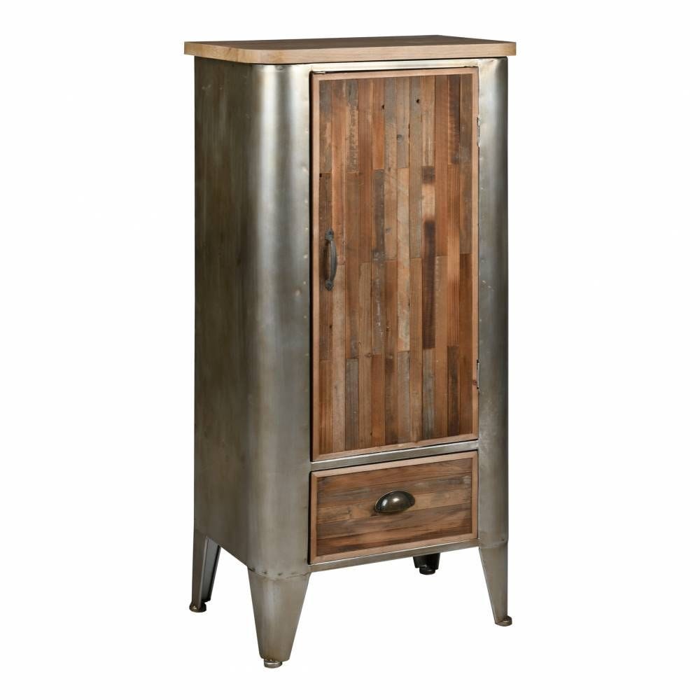 Armoire en bois et métal 54x34,5x111 Armoire en bois et métal 54x34,5x111