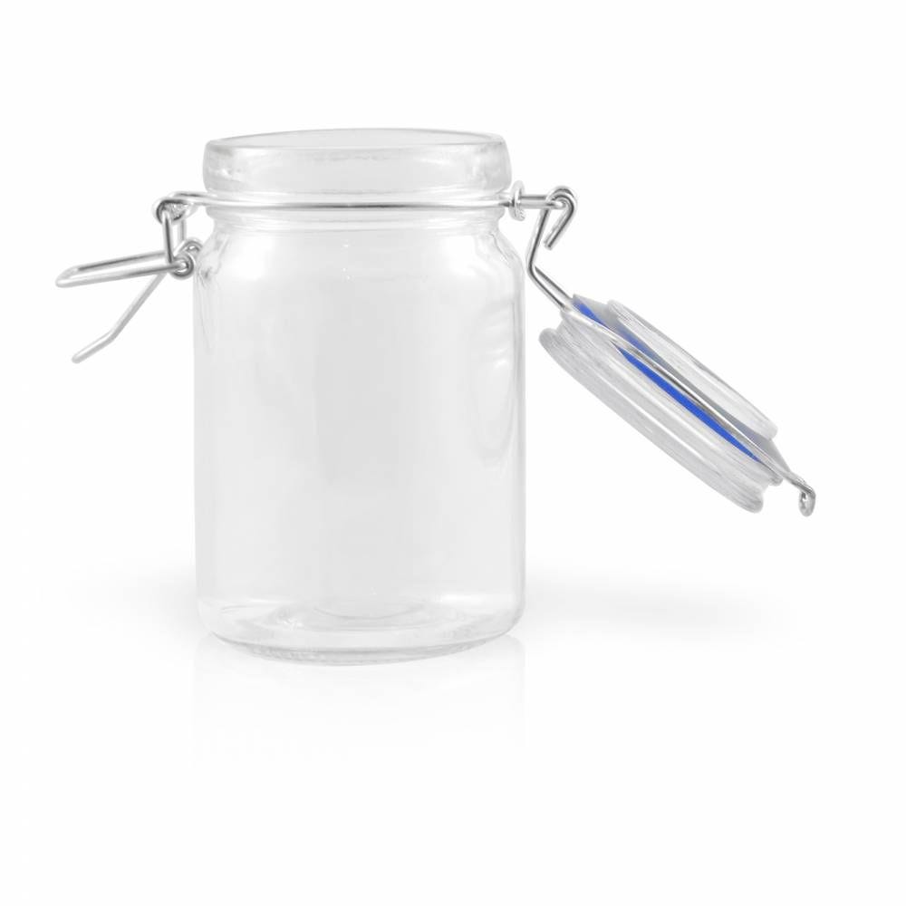 Mini bocal en verre avec joint silicone bleu foncé 20 cl Par 12