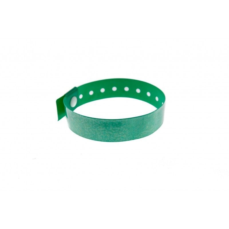 Bracelets holographiques type L avec bulles - Vert (lot de 100)