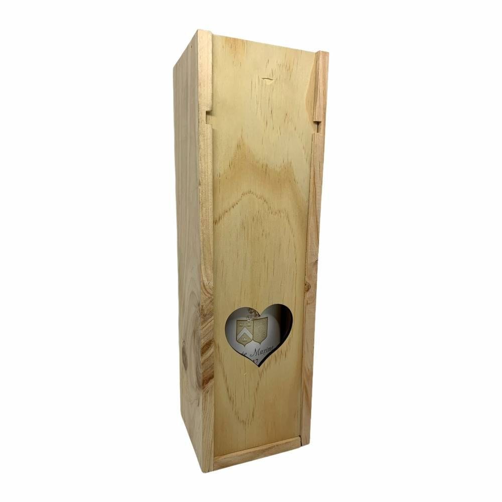 Caisse bois 1 Magnum Bourgogne à glissière ajourée Coeur par 5 Caisse bois 1 Magnum Bourgogne à glissière ajourée Coeur par 5