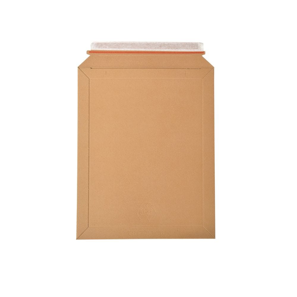 Enveloppe carton B-Box 6 MARRON format 292x374 mm - par 10