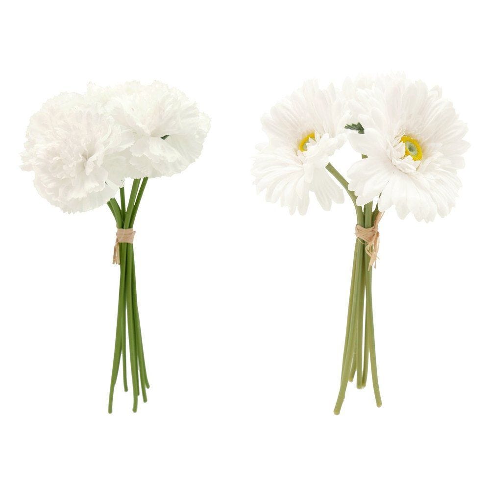 2 Bouquets d'oeillets/Gerberas Artificiels, H.34cm - JUANA 2 Bouquets d'oeillets/Gerberas Artificiels, H.34cm - JUANA
