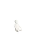 Mannequin bébé flexible avec tête abstraite, jersey blanc
