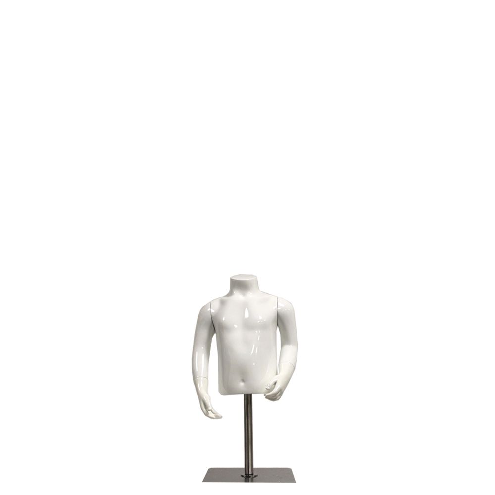 Buste enfant 3 ans, blanc, fibre de verre, socle inclus Buste enfant 3 ans, blanc, fibre de verre, socle inclus