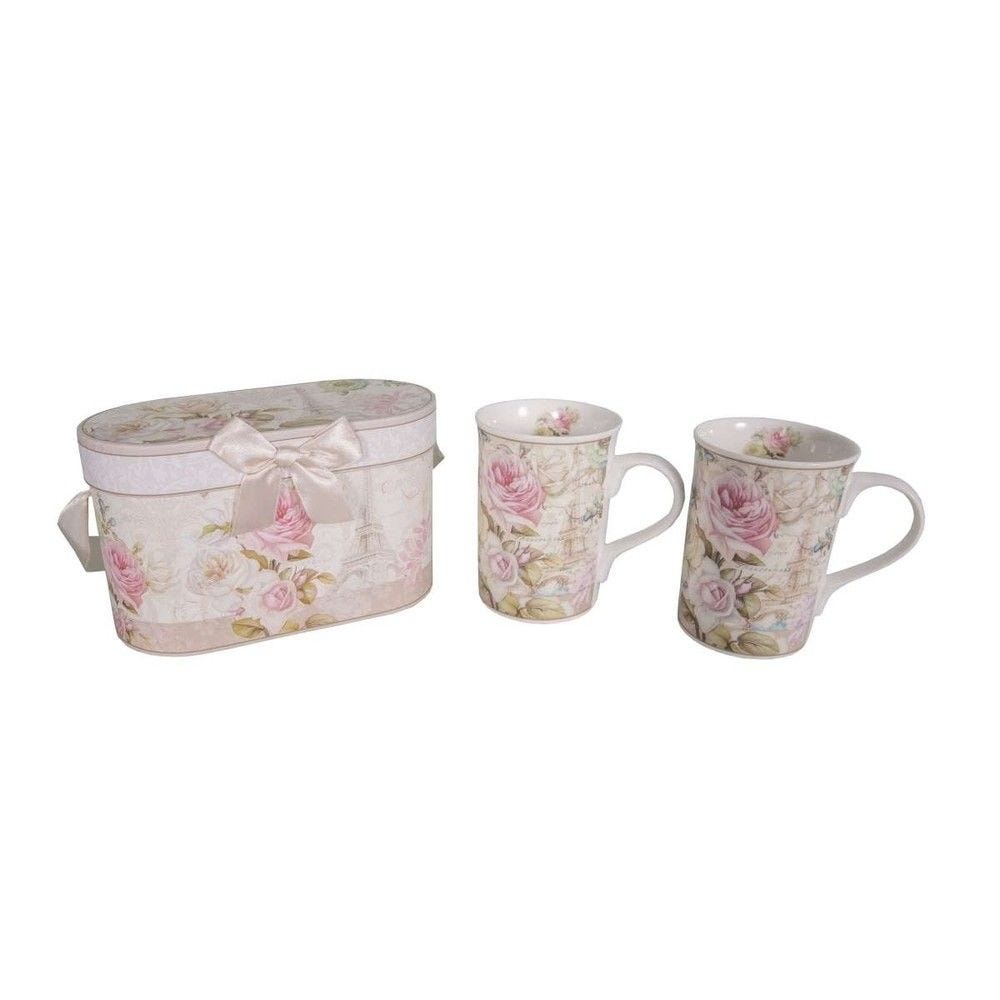 6 coffrets cadeaux de 2 mugs- L 9 P 18 H 11.5cm 6 coffrets cadeaux de 2 mugs- L 9 P 18 H 11.5cm