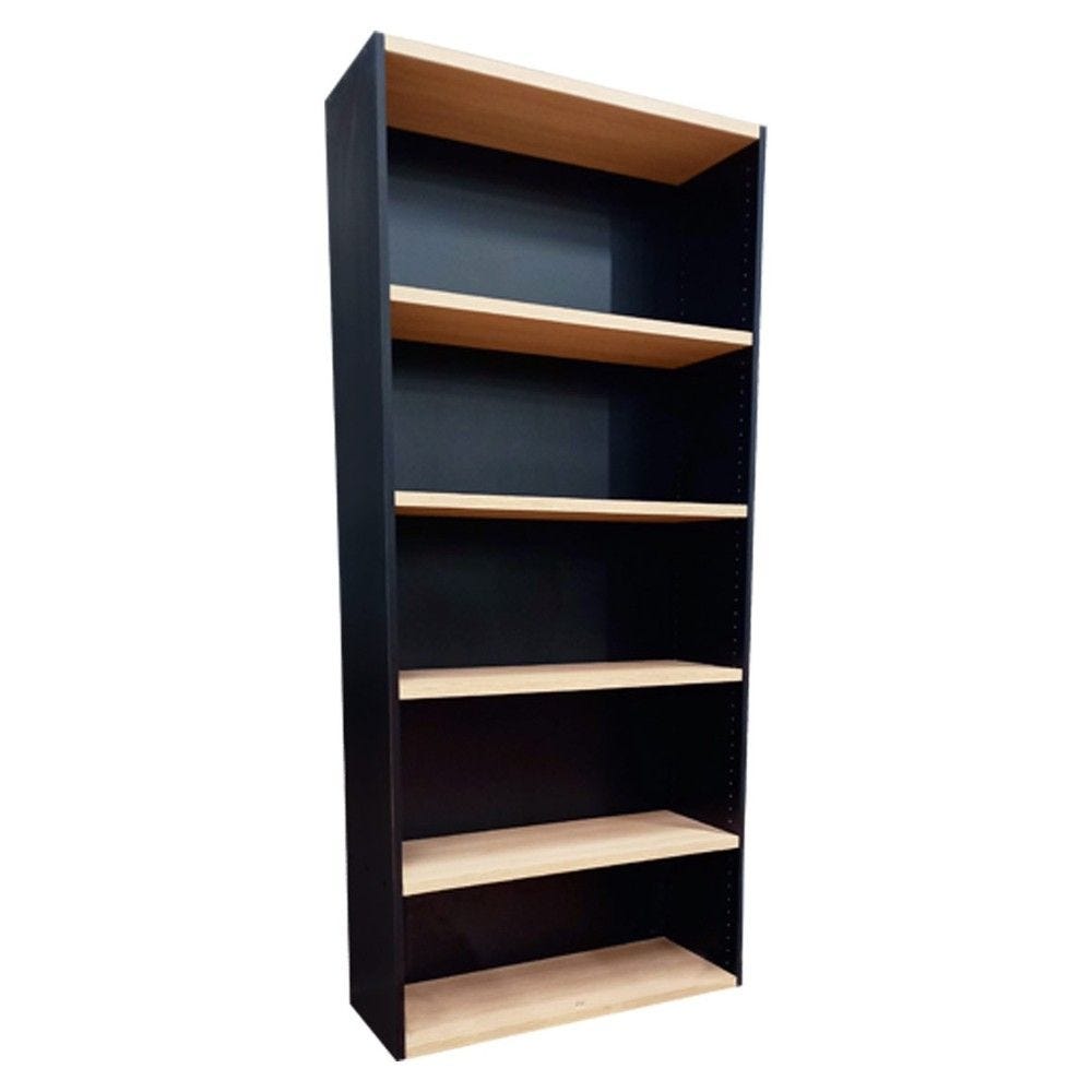 Armoire haute étagères bois 2 tons 90x37x200cm Armoire haute étagères bois 2 tons 90x37x200cm