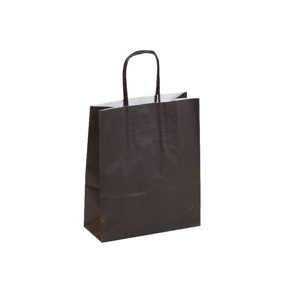 Sac kraft 90g noir - 18x8x22 cm- par 300 Sac kraft 90g noir - 18x8x22 cm- par 300
