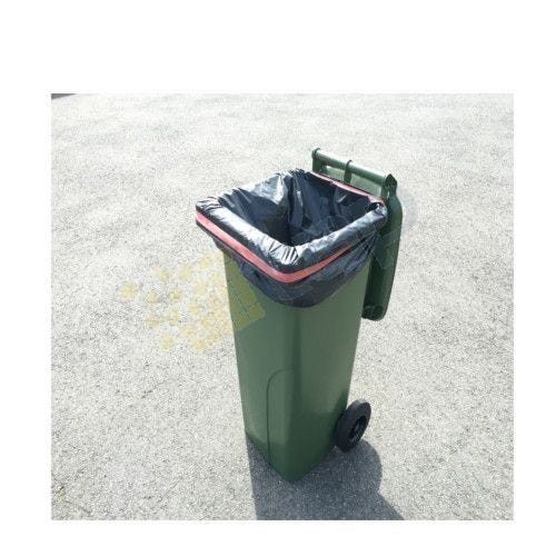 100 housses pour conteneur 360L- noir 30µ 100 housses pour conteneur 360L- noir 30µ