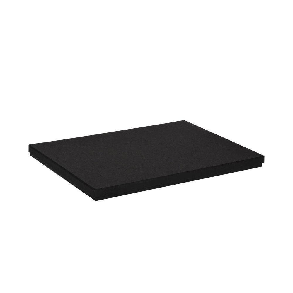 Boîte cadeau ultra-plate luxe noir mat couvercle cloche A4 - par 25