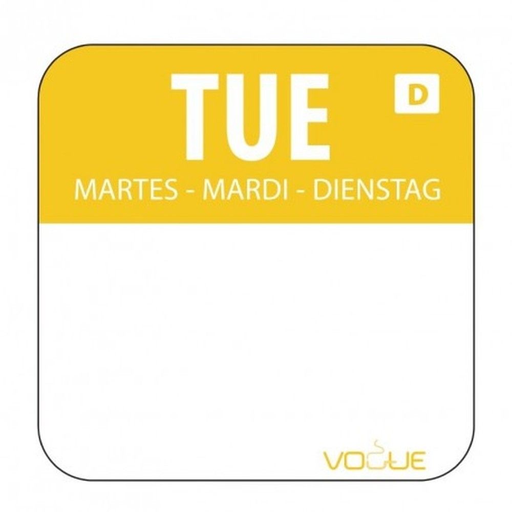 1000 étiquettes alimentaires solubles jour semaine - vogue - 20x20mm 1000 étiquettes alimentaires solubles jour semaine - vogue - 20x20mm