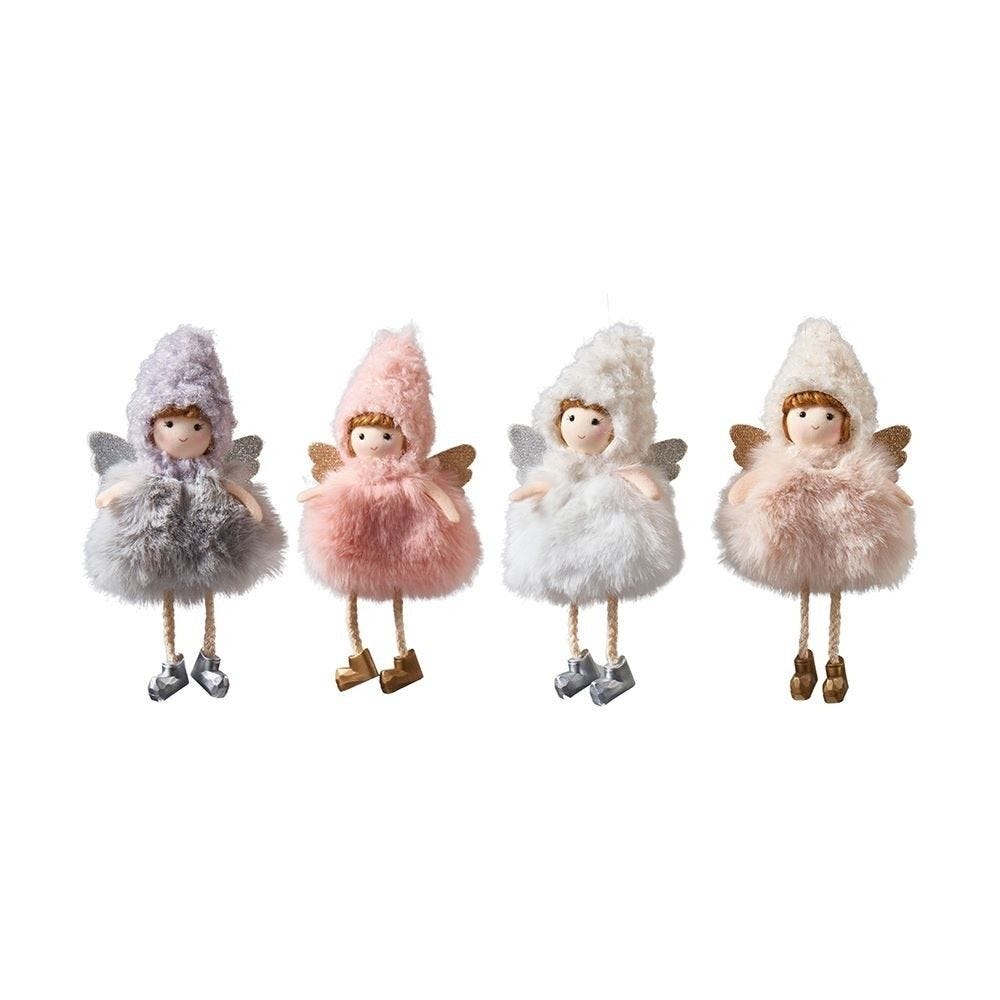 Anges de noël à suspendre 17.5cm par 4 Anges de noël à suspendre 17.5cm par 4