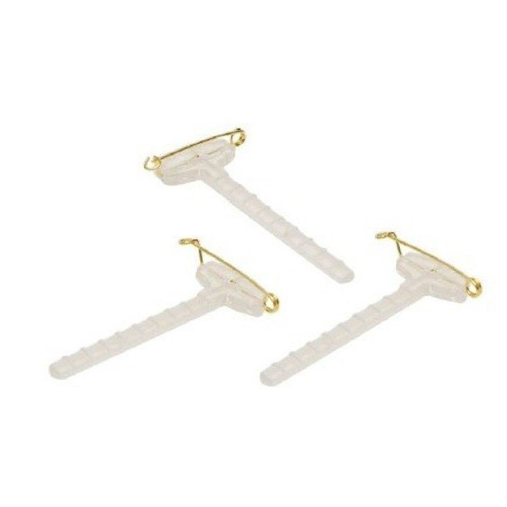 Boutonnières blanches transparentes par 50 Boutonnières blanches transparentes par 50
