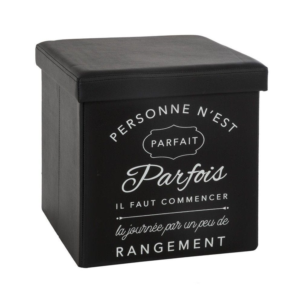 2 en 1 pouf pliant et coffre de rangement 38x38cm 2 en 1 pouf pliant et coffre de rangement 38x38cm