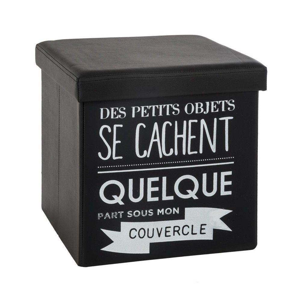 2 en 1 pouf pliant et coffre de rangement 38x38cm 2 en 1 pouf pliant et coffre de rangement 38x38cm