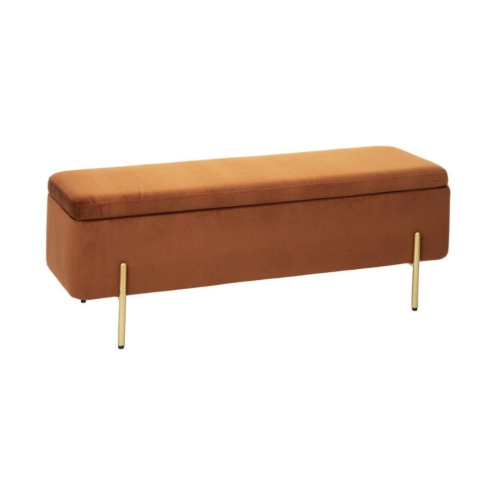 2 en 1 banquette et coffre en velours ambre 2 en 1 banquette et coffre en velours ambre