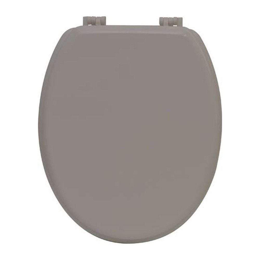Abattant WC en bois taupe avec kit de fixation Abattant WC en bois taupe avec kit de fixation
