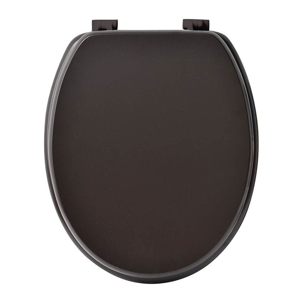 Abattant WC en bois chocolat avec kit de fixation Abattant WC en bois chocolat avec kit de fixation