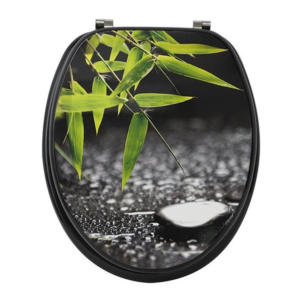 Abattant WC en bois déco punta cana avec kit fixation en acier inoxydable Abattant WC en bois déco punta cana avec kit fixation en acier inoxydable