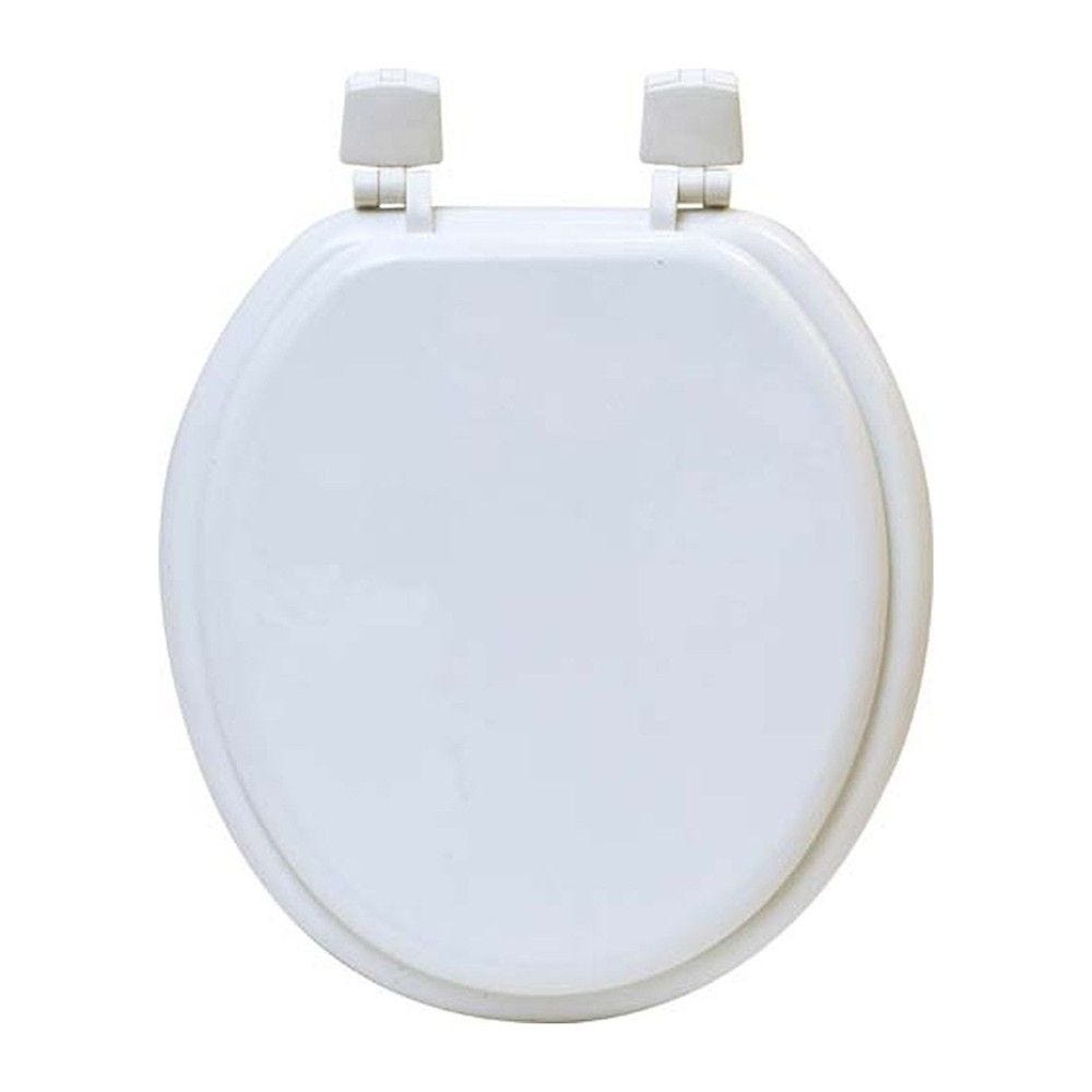 Abattant WC en bois blanc avec kit de fixation Abattant WC en bois blanc avec kit de fixation