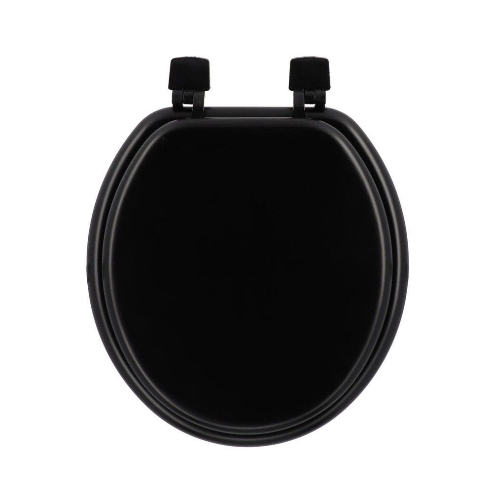 Abattant WC en bois noir avec kit de fixation Abattant WC en bois noir avec kit de fixation