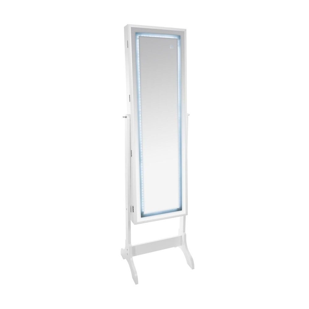 Armoire à bijoux et miroir avec éclairage LED H 155cm Armoire à bijoux et miroir avec éclairage LED H 155cm