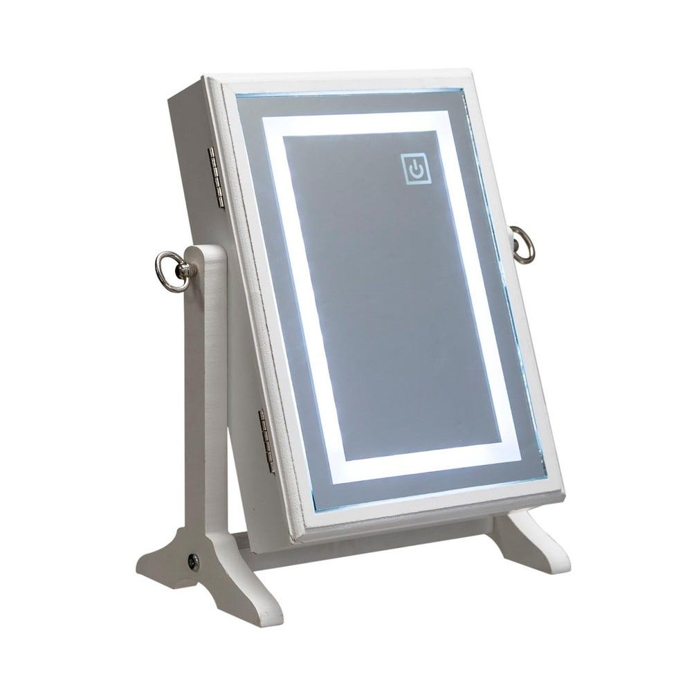 Armoire à bijoux lumineuse à LED et miroir H36cm Armoire à bijoux lumineuse à LED et miroir H36cm