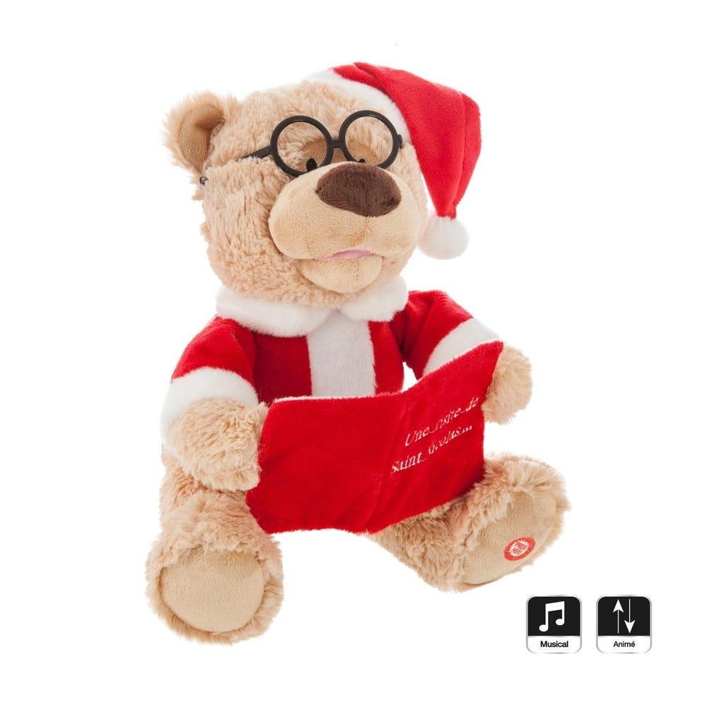 Automate peluche ours raconte une histoire et bouge Automate peluche ours raconte une histoire et bouge