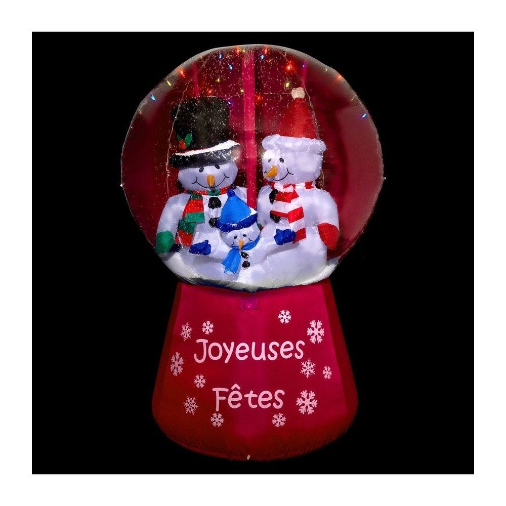 Automate de noël gonflable boule lumineuse et musicale H180cm Automate de noël gonflable boule lumineuse et musicale H180cm