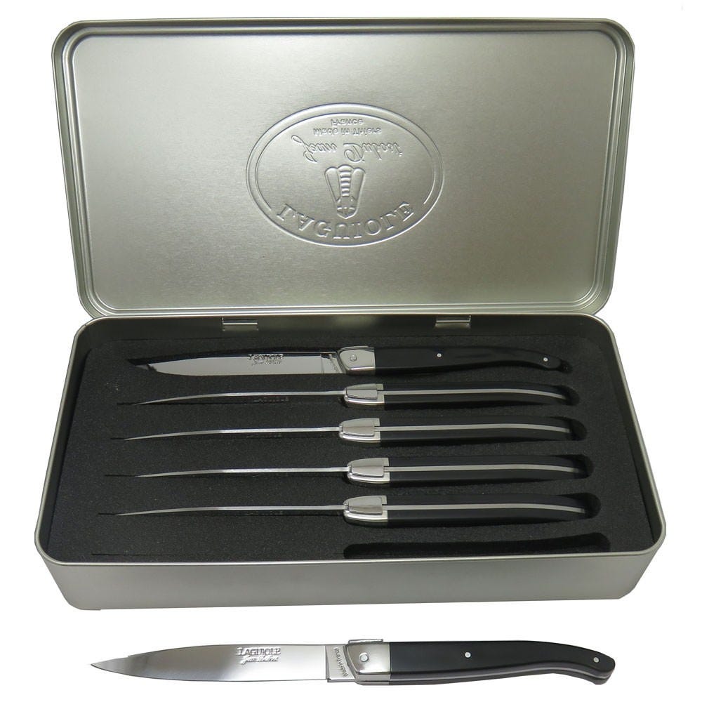 6 couteaux laguiole stand up en coffret métal 6 couteaux laguiole stand up en coffret métal