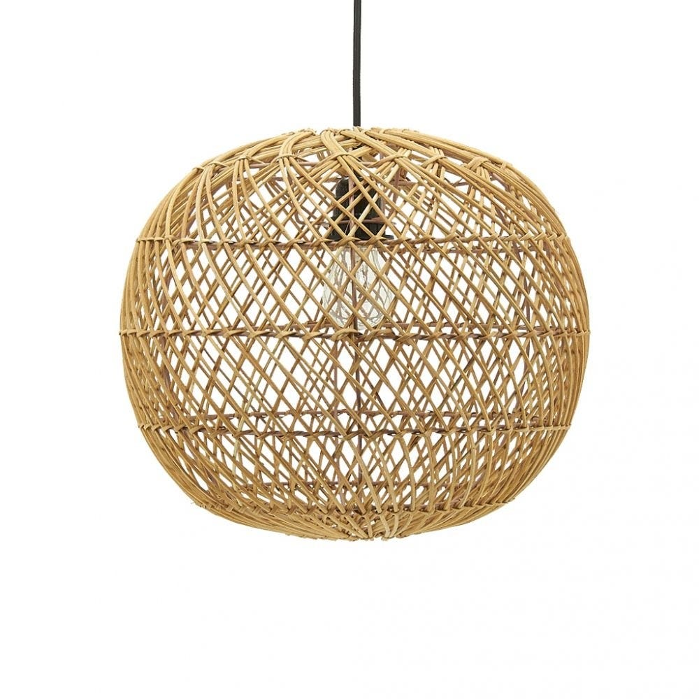 Abat-jour boule en rotin petit modèle Abat-jour boule en rotin petit modèle
