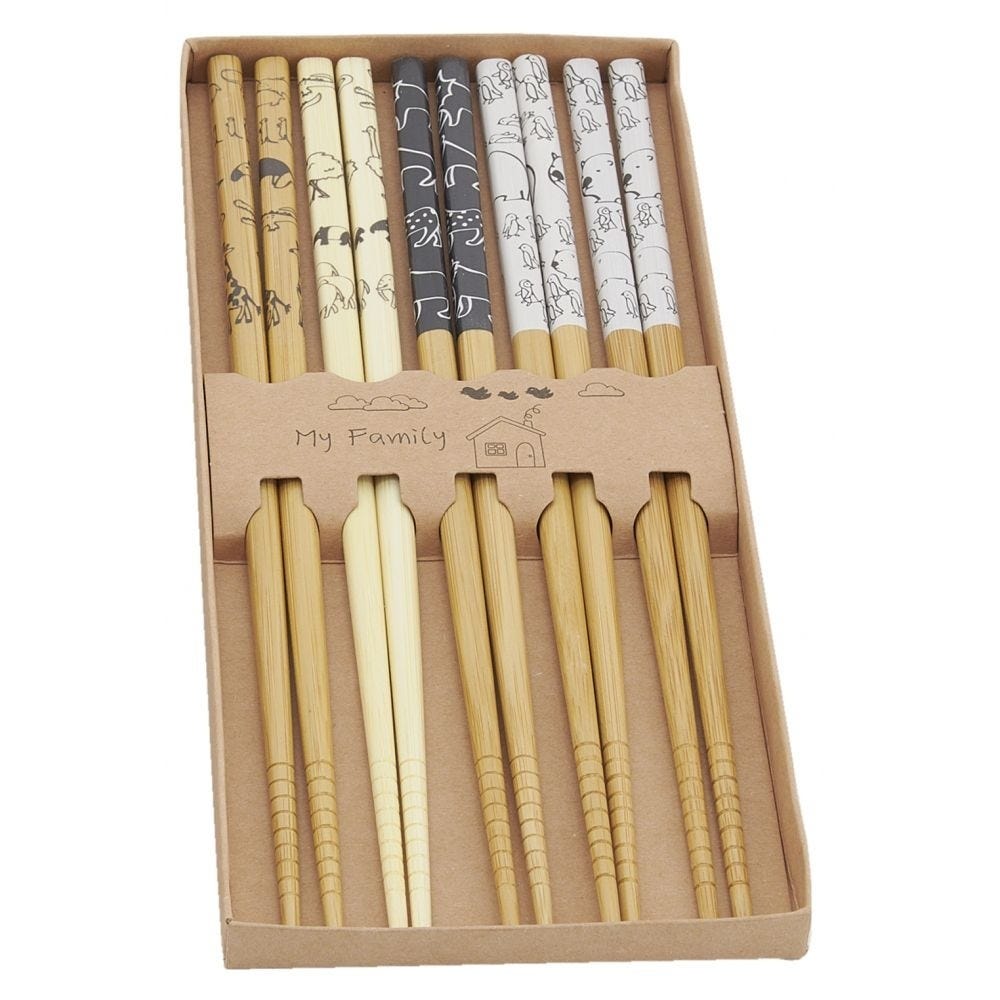5 paires de baguettes chinoises en bambou 5 paires de baguettes chinoises en bambou