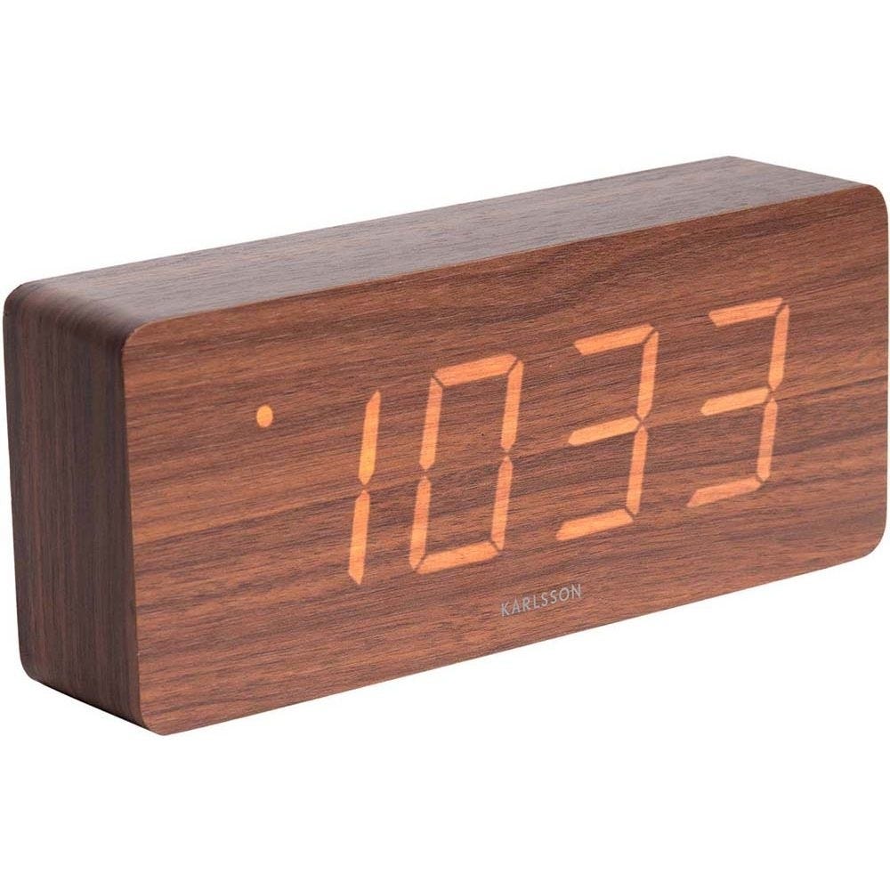 Réveil en bois chiffres lcd tube Réveil en bois chiffres lcd tube