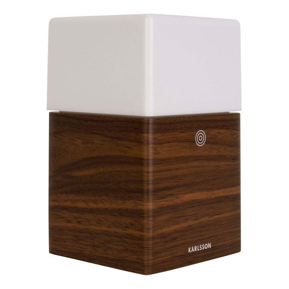 Réveil en bois lumière givrée LED Réveil en bois lumière givrée LED