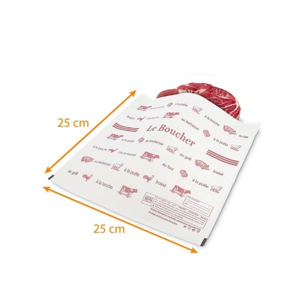 Pochette adhésives boucherie 250x250mm par 1000 Pochette adhésives boucherie 250x250mm par 1000
