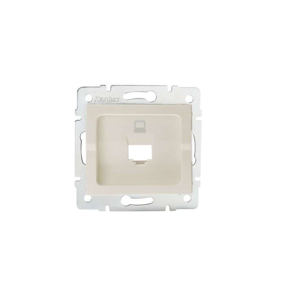 Adaptateur réseau ethernet rj45 encastrable logi crème Adaptateur réseau ethernet rj45 encastrable logi crème