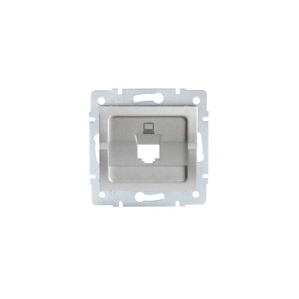 Adaptateur réseau ethernet rj45 encastrable logi argent Adaptateur réseau ethernet rj45 encastrable logi argent