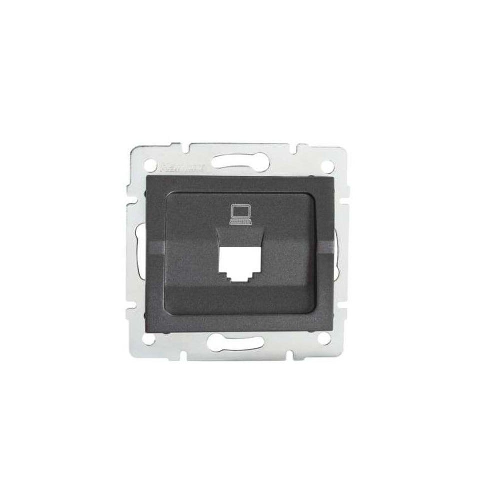 Adaptateur réseau ethernet rj45 encastrable logi graphite Adaptateur réseau ethernet rj45 encastrable logi graphite