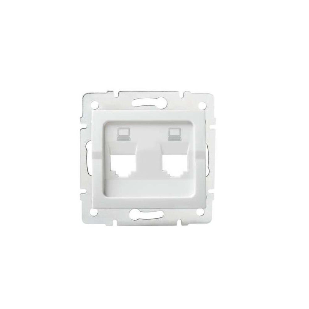 Adaptateur réseau ethernet 2xrj45 encastrable logi blanc Adaptateur réseau ethernet 2xrj45 encastrable logi blanc