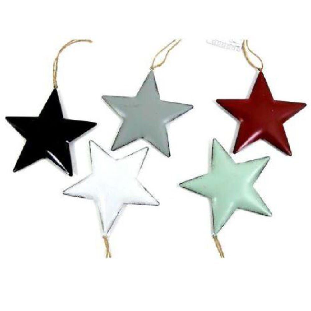 Assortiment d'étoiles à suspendre 6cm par 9 Assortiment d'étoiles à suspendre 6cm par 9