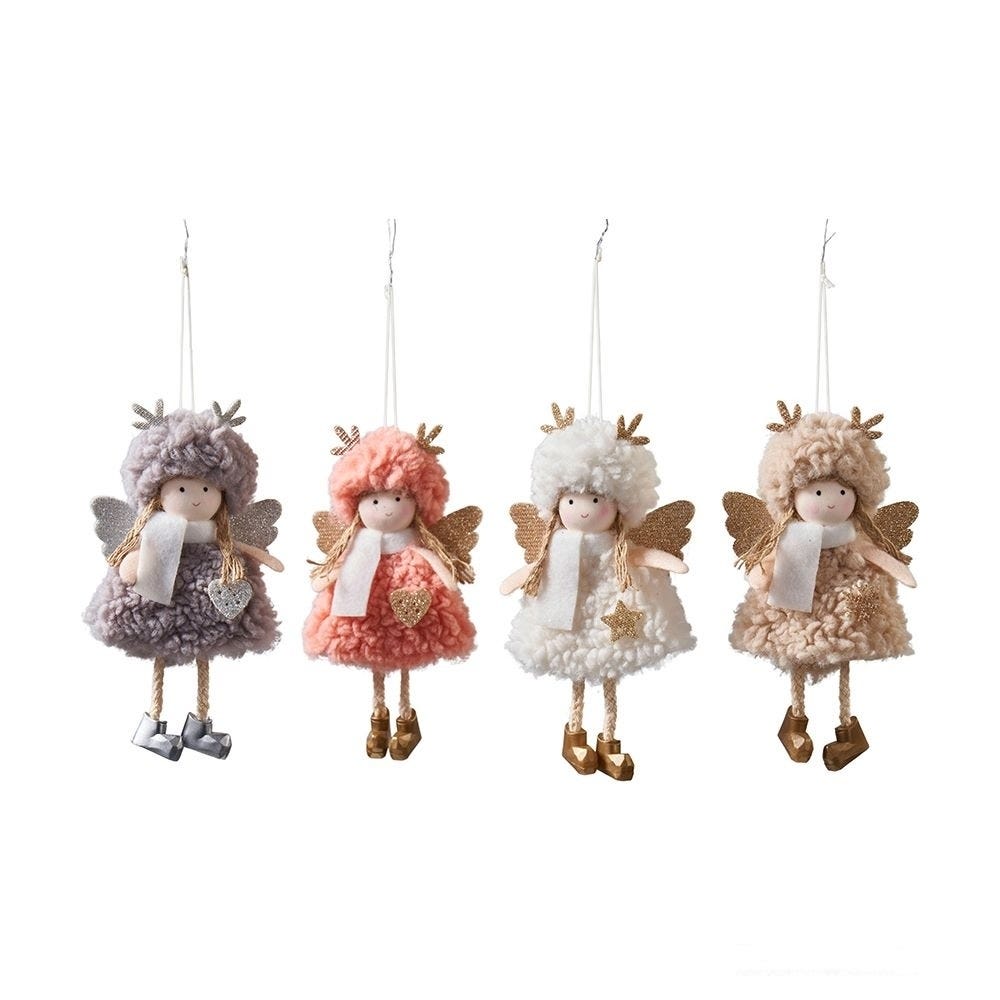 Anges de noël à suspendre 15cm par 4 Anges de noël à suspendre 15cm par 4
