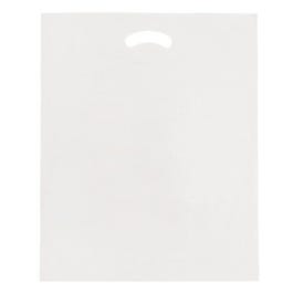 Sac plastique blanc à poignées découpées 25x38cm - par 100 Sac plastique blanc à poignées découpées 25x38cm - par 100